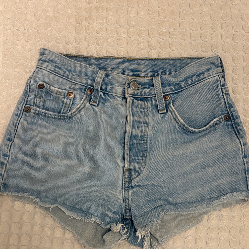 Levi's Light Blue Jean Shorts